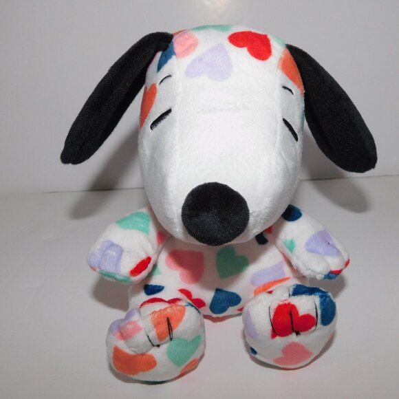 Hallmark Peanuts Gang 6" plush stuffed Heart to Heart Multicolour Hearts Snoopy - Picture 1 of 7